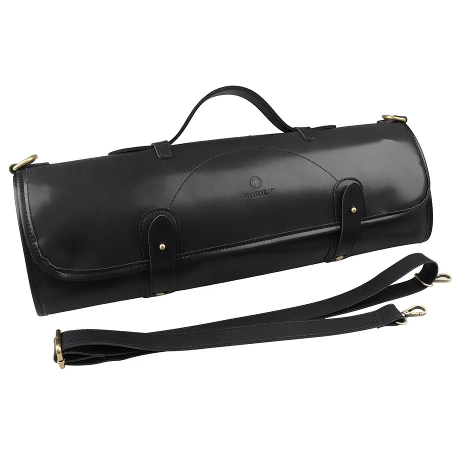 10 Slots High Quality Synthetic Leather Chef Knives Roll Bag