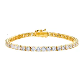 18 KGP 4mm Classic Tennis Bracelet with Double Security Clasp