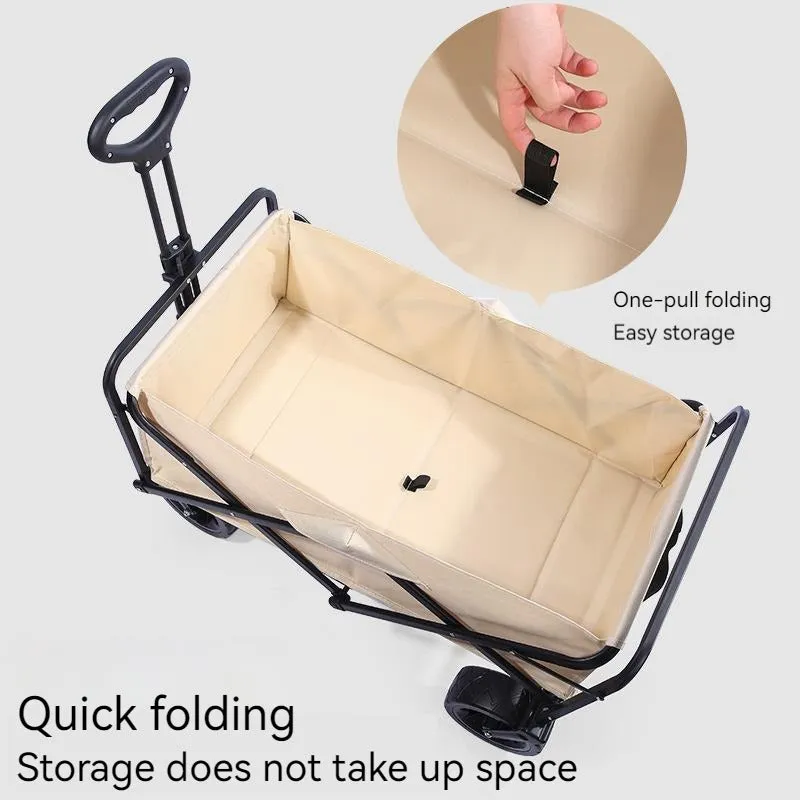 1pc Camping Cart, Folding Portable Lightweight Wagon For Outdoor Picnic Camping