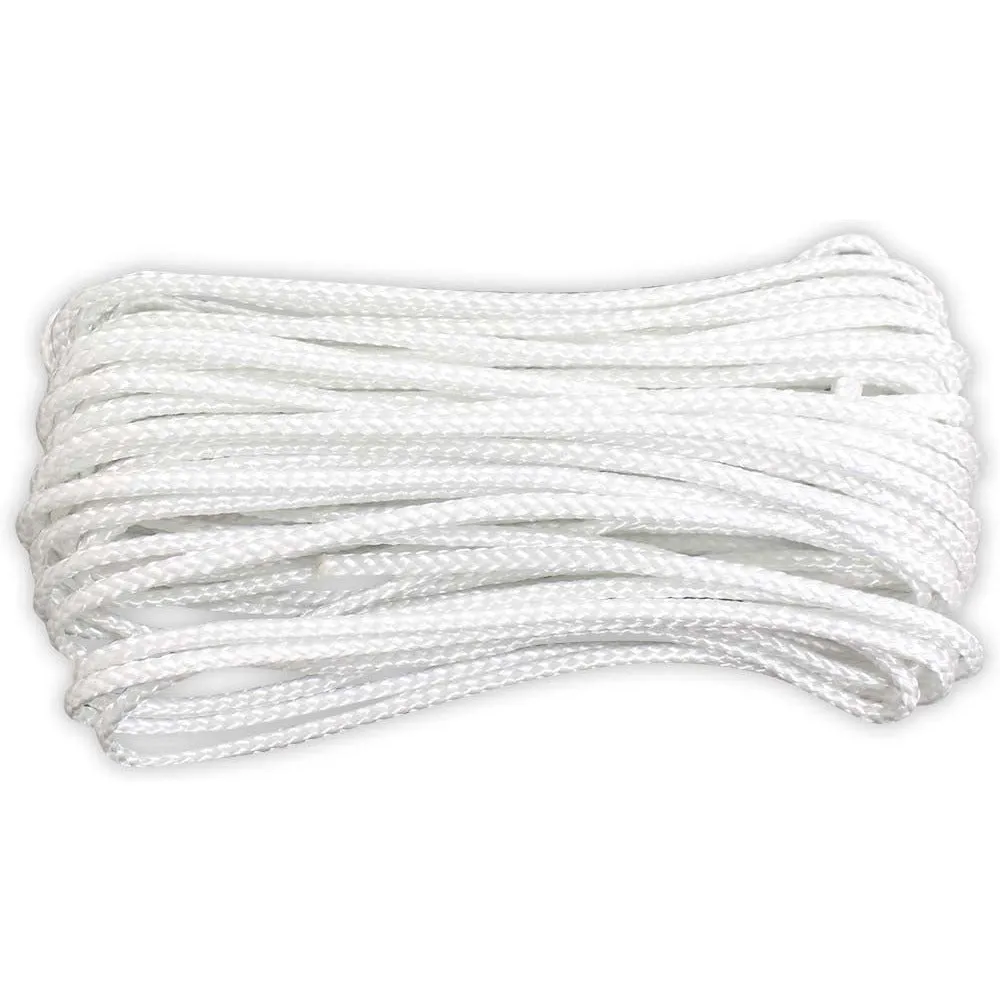 3/16" X 50' Diamond Braided Nylon, Multi-Purpose Rope With 90 Pound Working Load Capacity  - TA87316-050