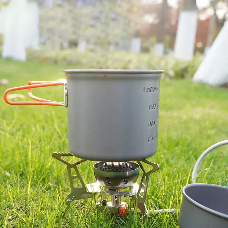AOTU AT101 2 In 1 Outdoor Camping Cookware Picnic Portable Pot(Orange Handle)