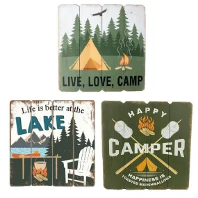 Assorted Vintage Camping Signs