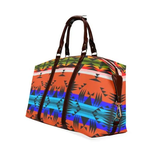 Between the Mountains Orange Classic Travel Bag
