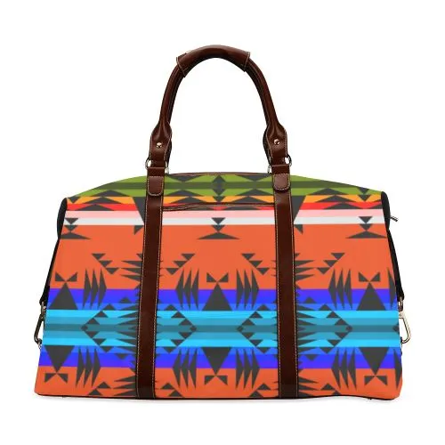 Between the Mountains Orange Classic Travel Bag