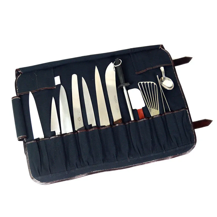 Boldric Green 17 Pocket Canvas Knife Bag (FREE SHIPPING)