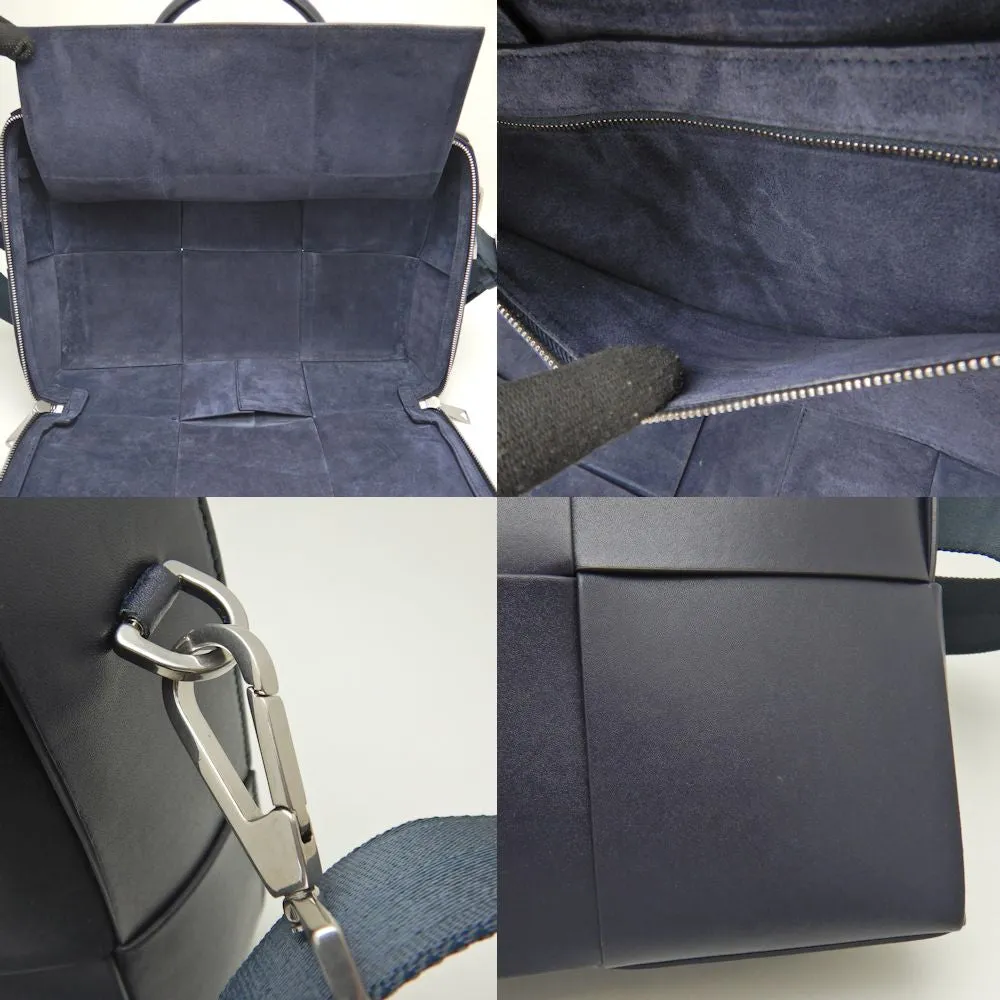 Bottega Veneta Bottega Veneta Arco Briefcase Navy Leather Business Bag 680120VB1K1 in Great Condition