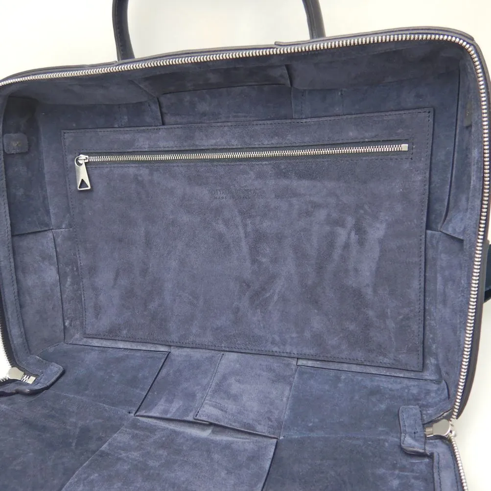 Bottega Veneta Bottega Veneta Arco Briefcase Navy Leather Business Bag 680120VB1K1 in Great Condition