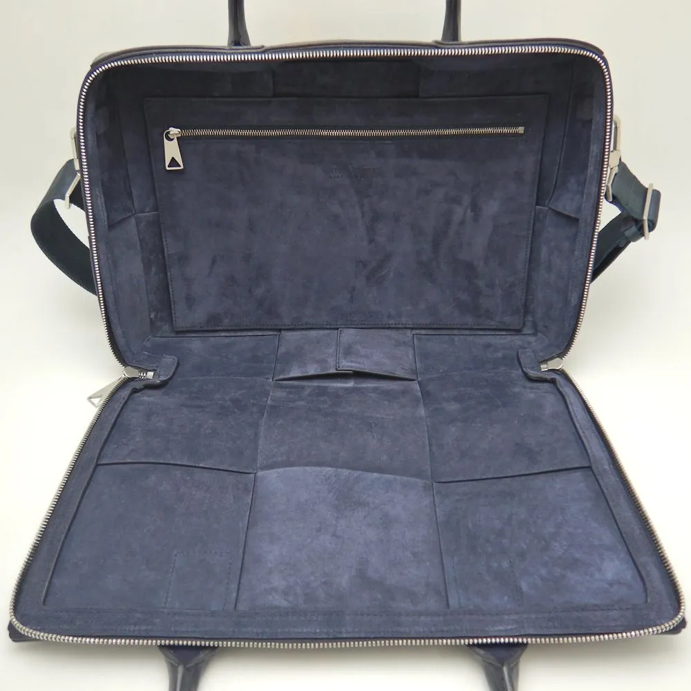 Bottega Veneta Bottega Veneta Arco Briefcase Navy Leather Business Bag 680120VB1K1 in Great Condition