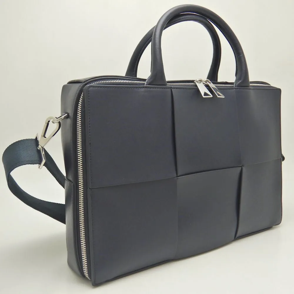 Bottega Veneta Bottega Veneta Arco Briefcase Navy Leather Business Bag 680120VB1K1 in Great Condition