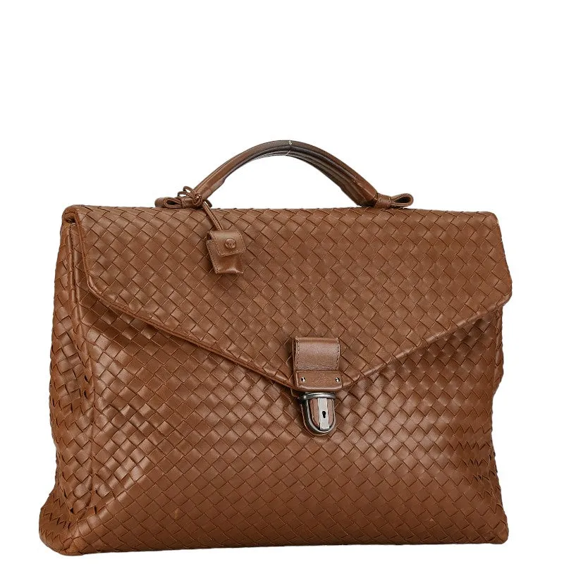 Bottega Veneta Leather Intrecciato Business Bag Briefcase in Very Good Condition