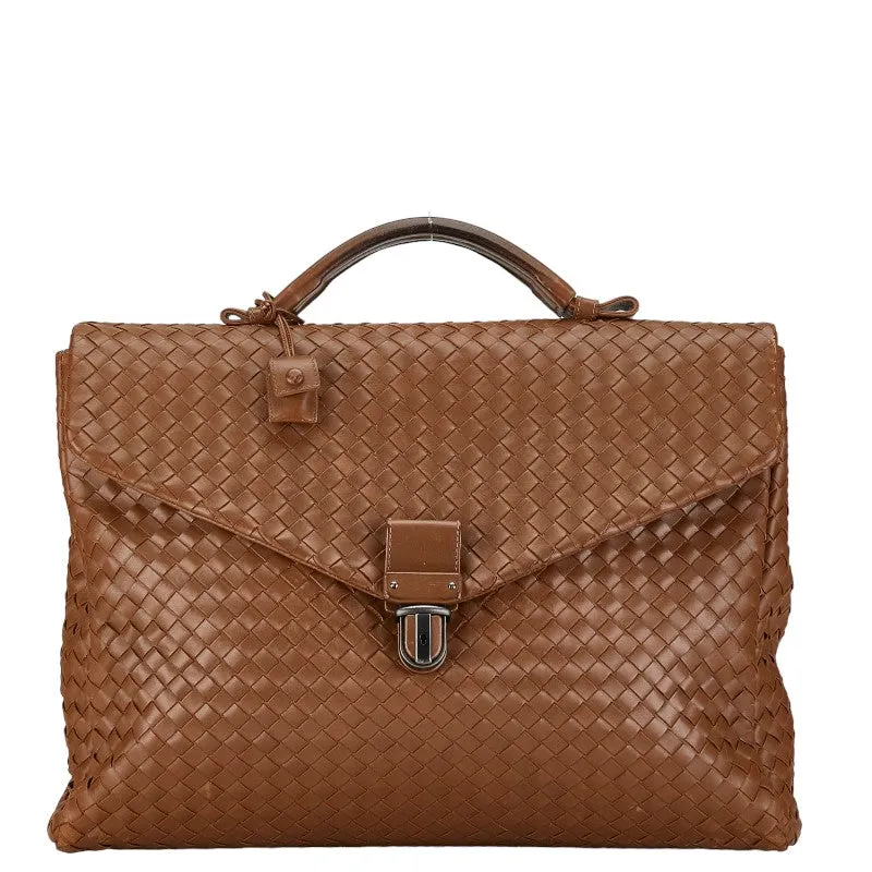 Bottega Veneta Leather Intrecciato Business Bag Briefcase in Very Good Condition