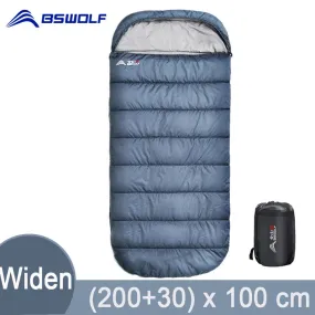 BSWolf  Large Camping Sleeping bag lightweight 3 season loose widen bag long size for Adult rest Hiking fishing
