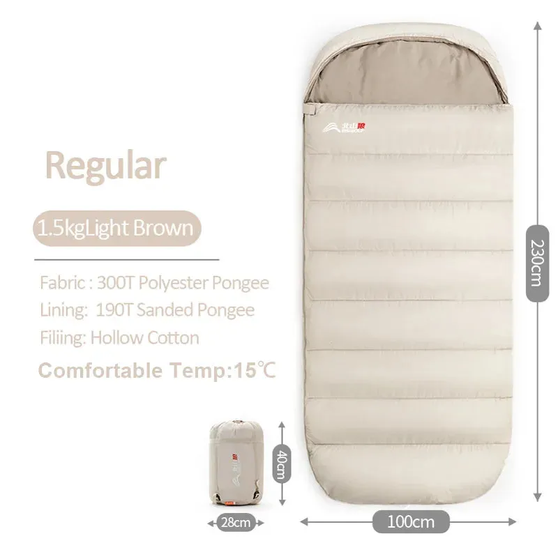 BSWolf  Large Camping Sleeping bag lightweight 3 season loose widen bag long size for Adult rest Hiking fishing