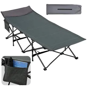 Camabel Folding Camping Cots for Adults Heavy Duty 79”x31” Extra Wide Potable Sleeping Cots ET349