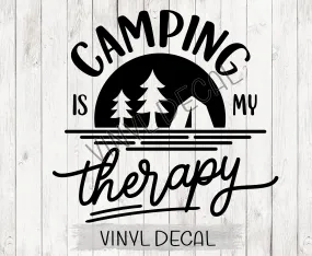 Camping Is My Therapy Decal