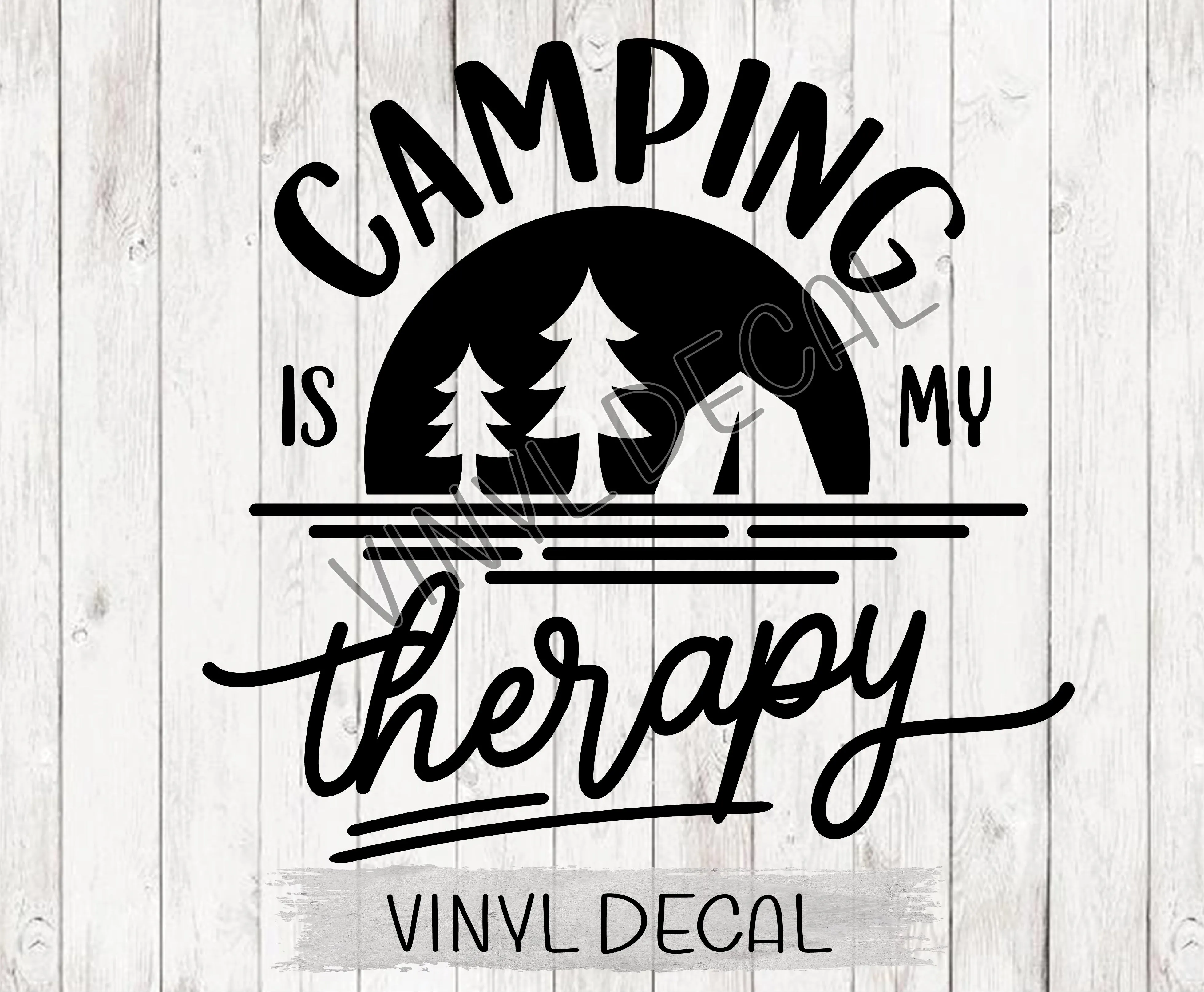 Camping Is My Therapy Decal
