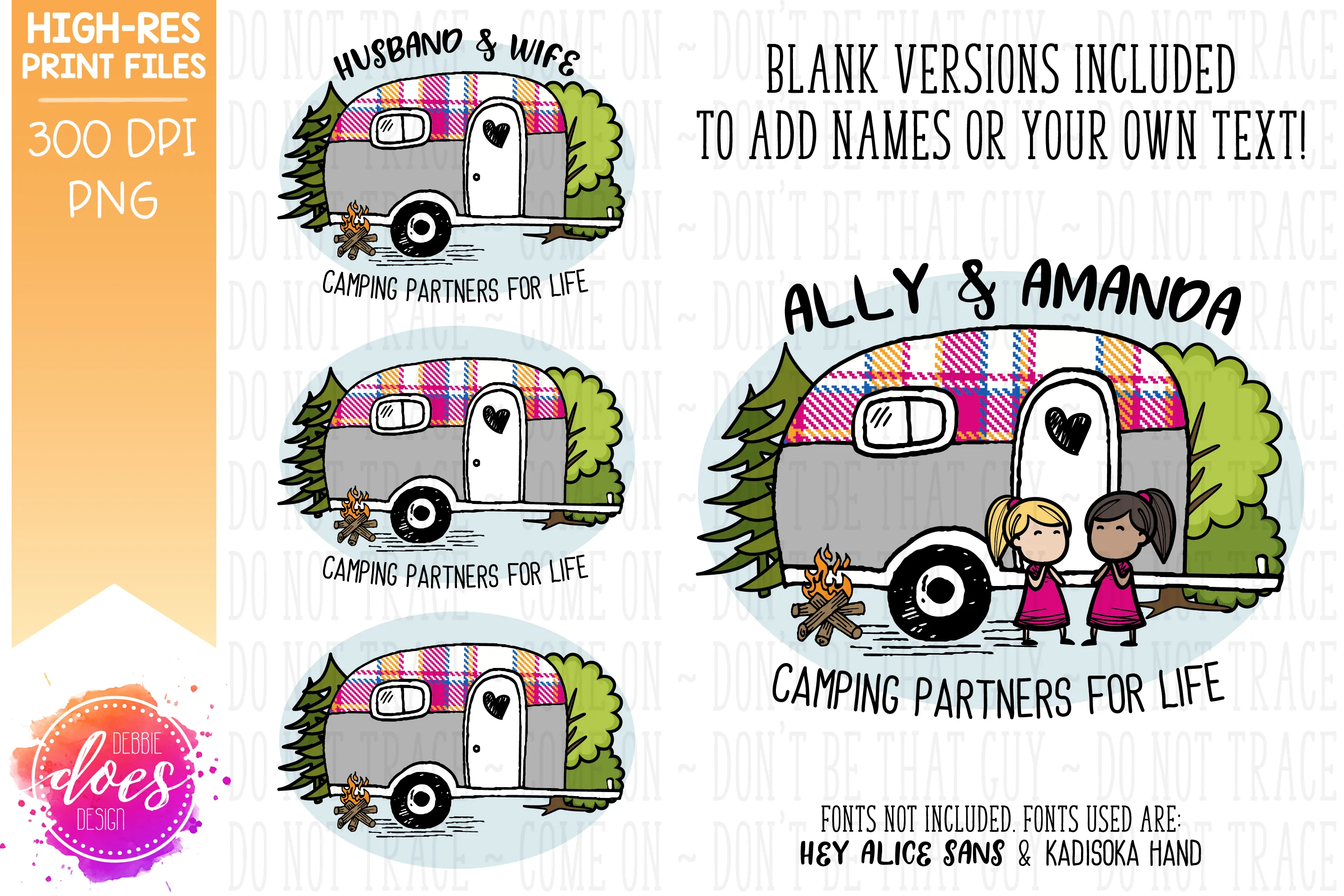Camping Partners for Life Kit - Sublimation/Printable Designs