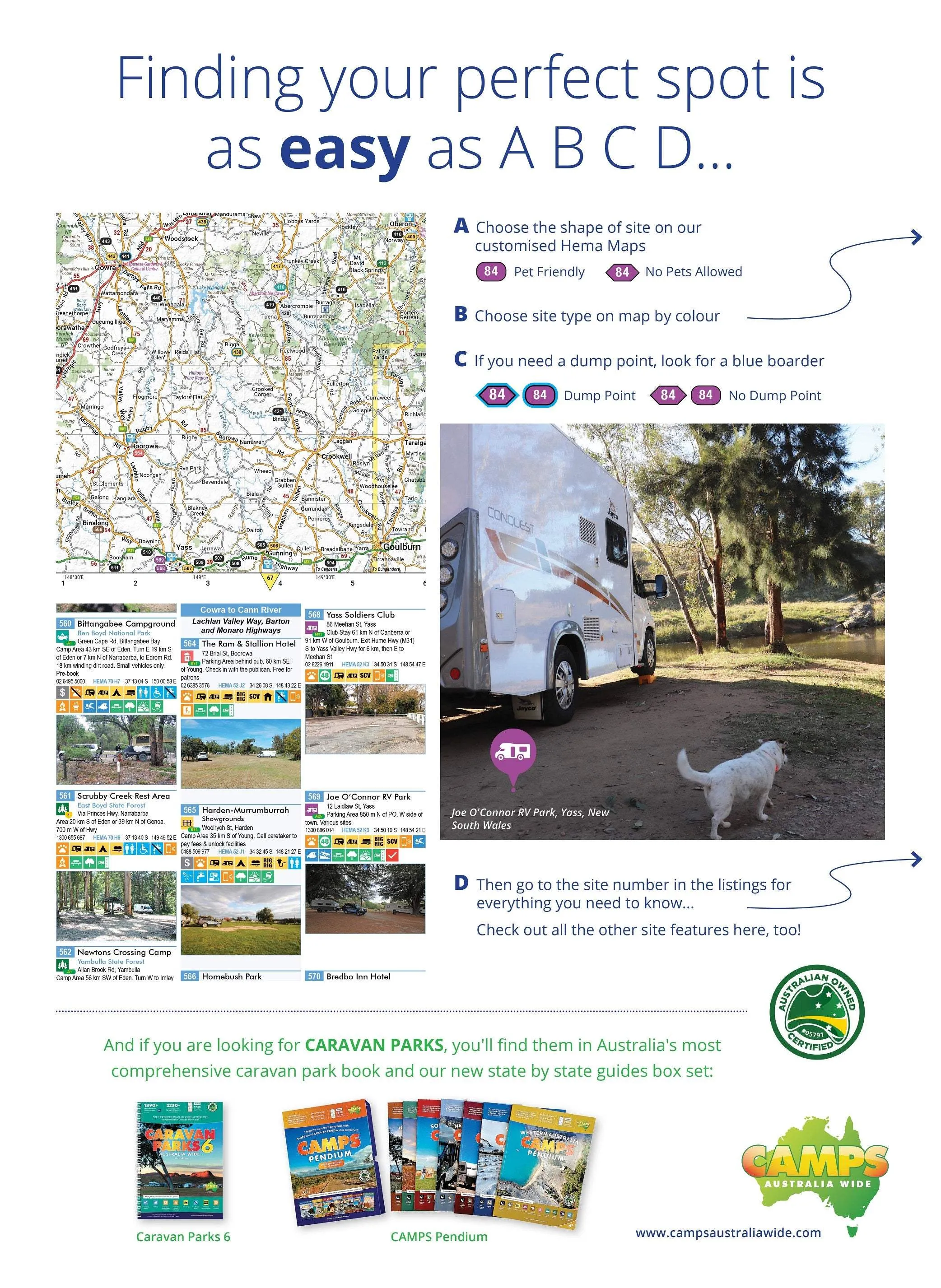 Camps 12 Australia Wide: Easy Read with Campsite Photos