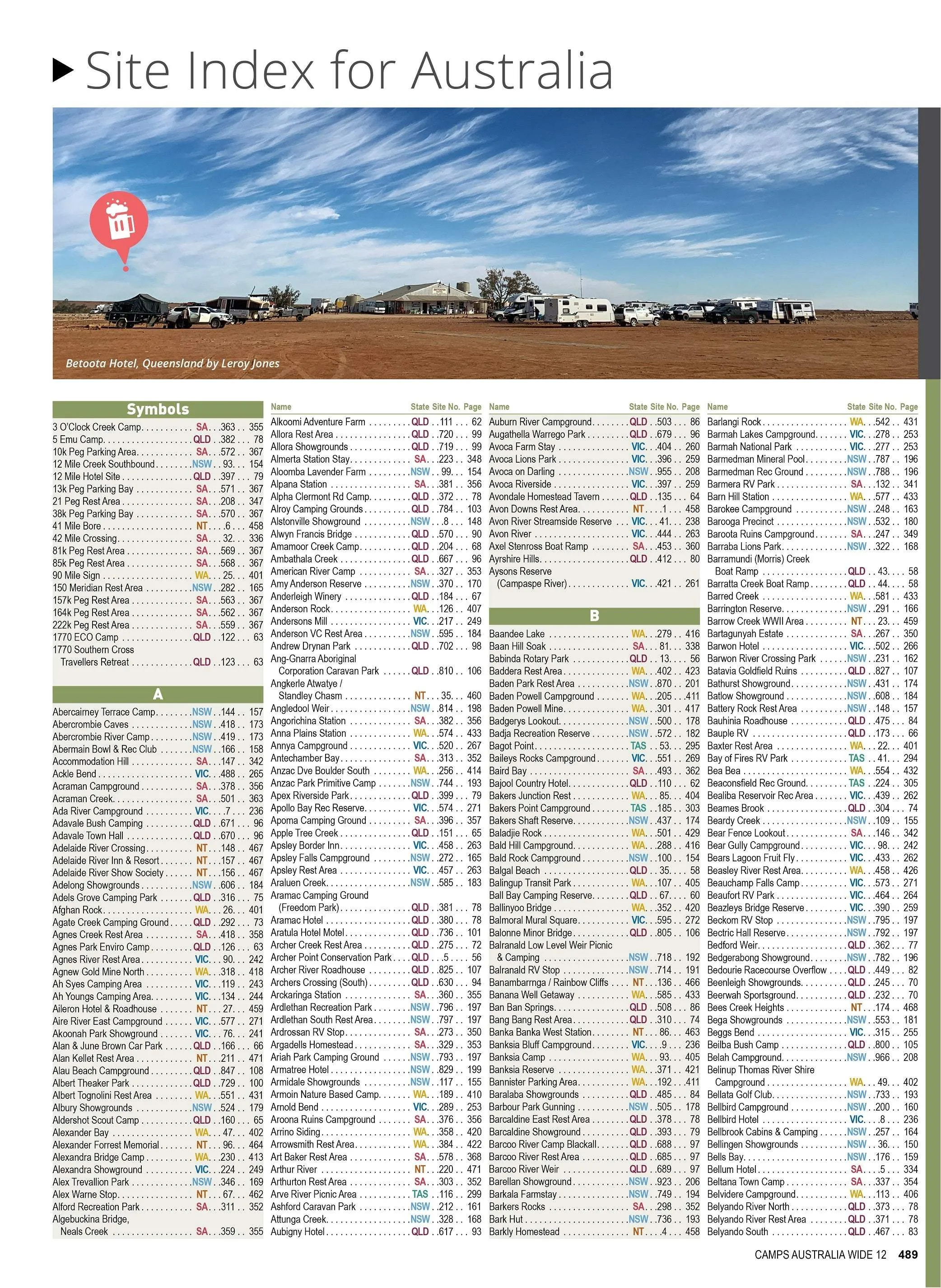 Camps 12 Australia Wide: Easy Read with Campsite Photos