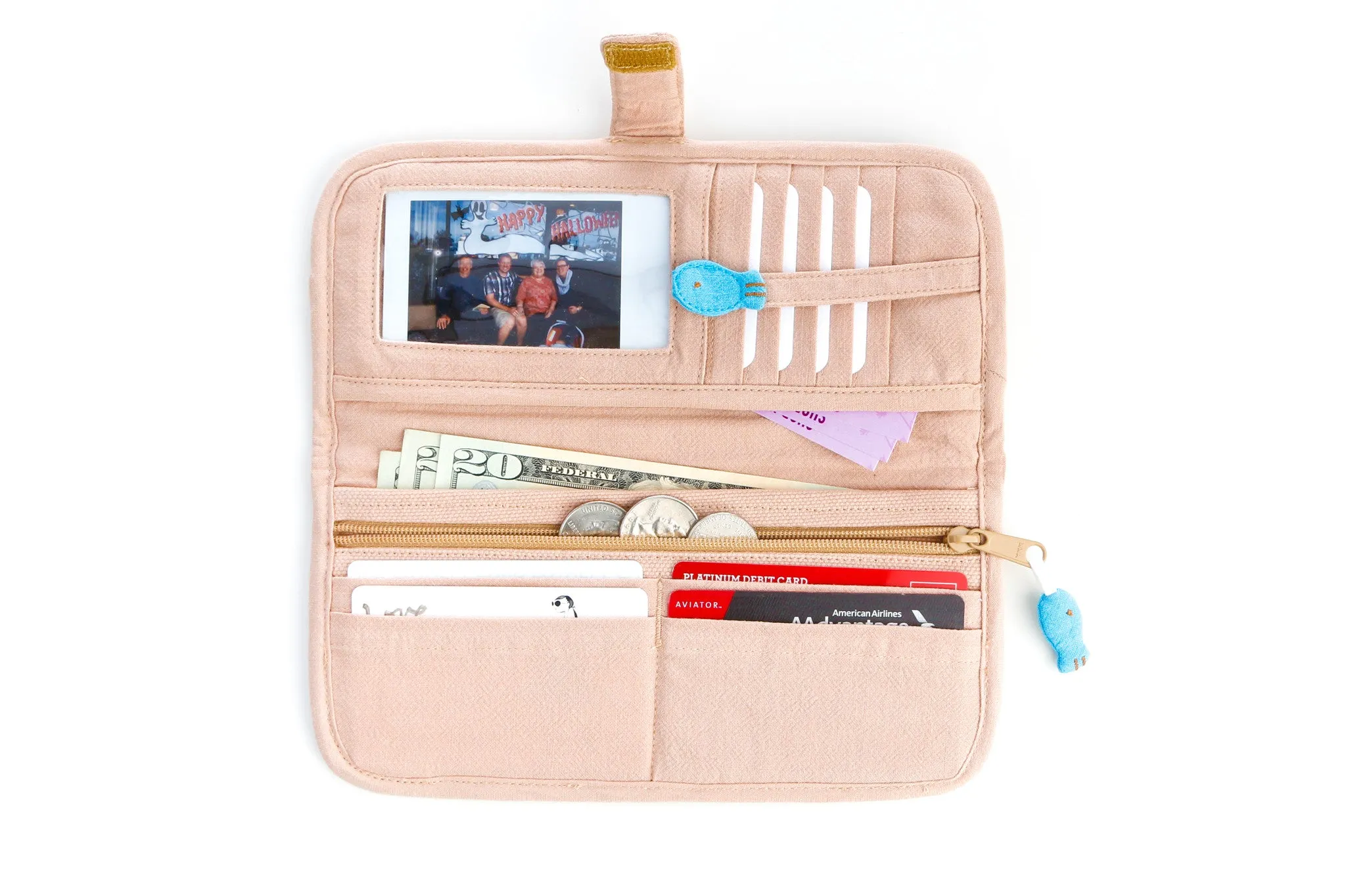 Cara Cat Flat Clutch/Purse