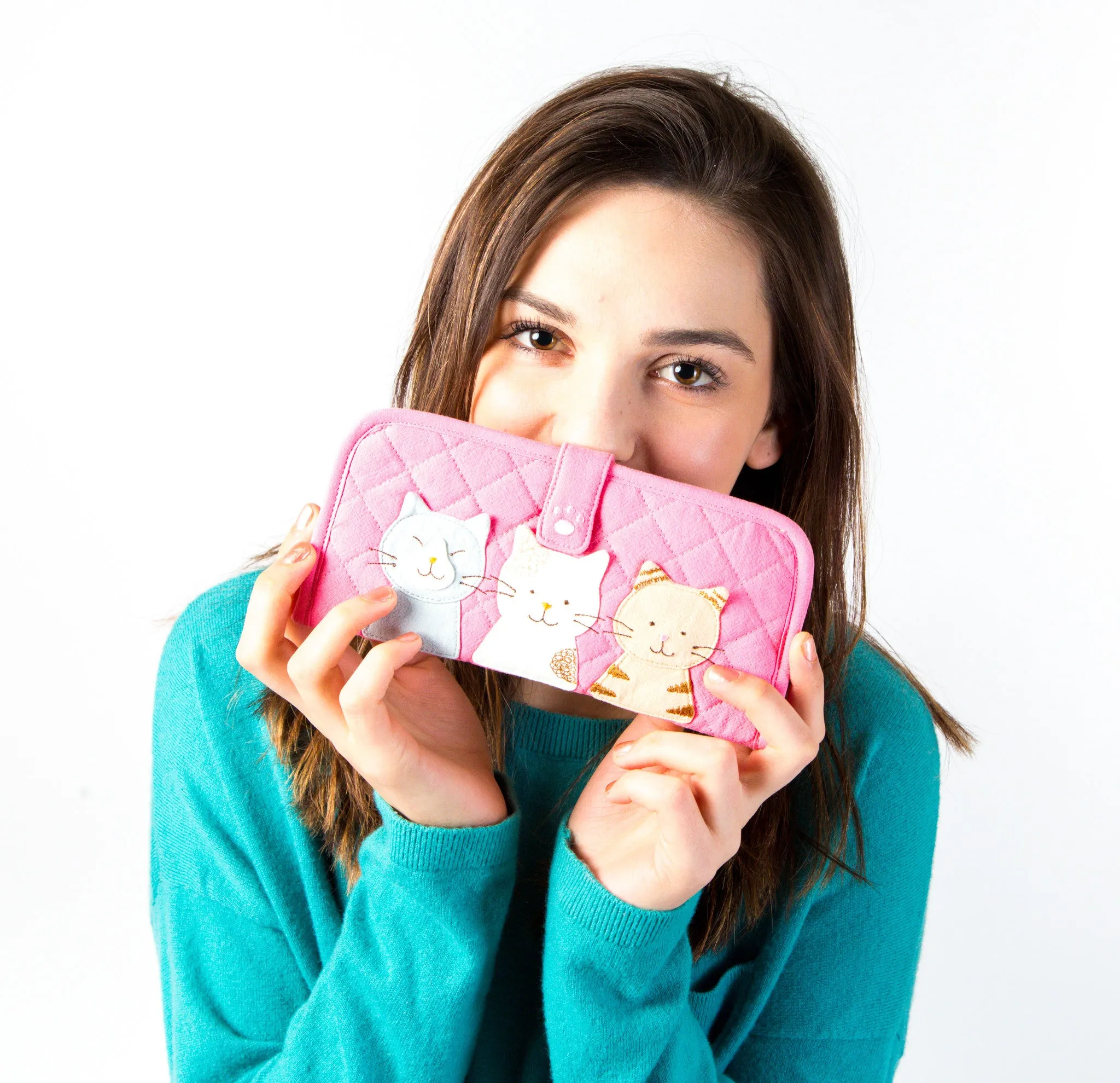 Cara Cat Flat Clutch/Purse