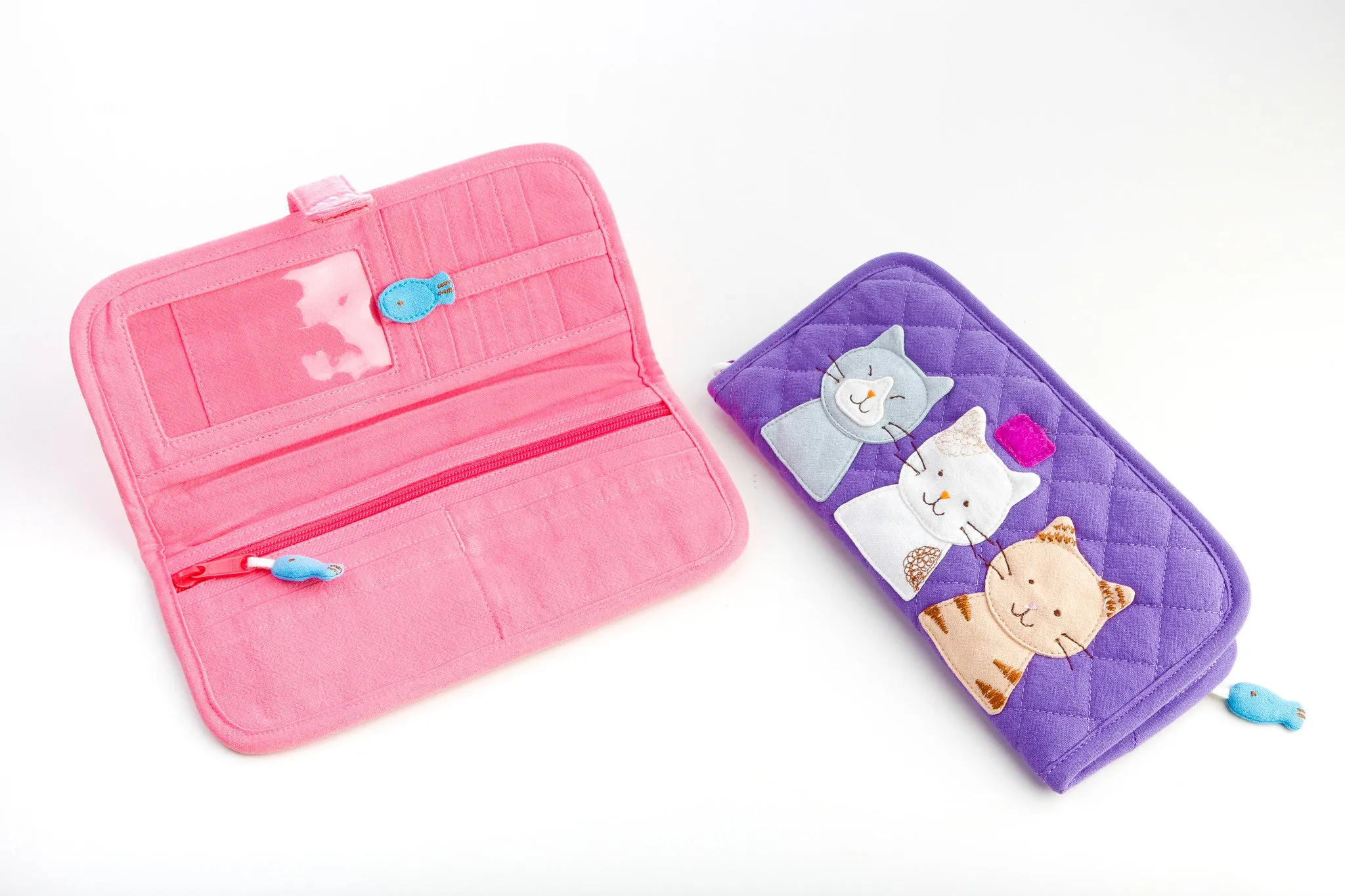 Cara Cat Flat Clutch/Purse