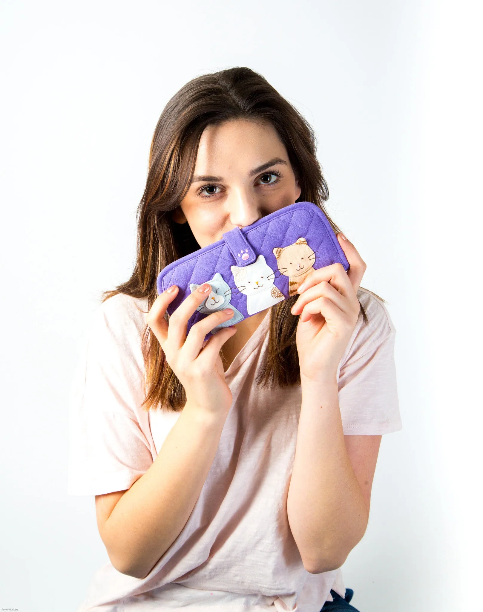 Cara Cat Flat Clutch/Purse