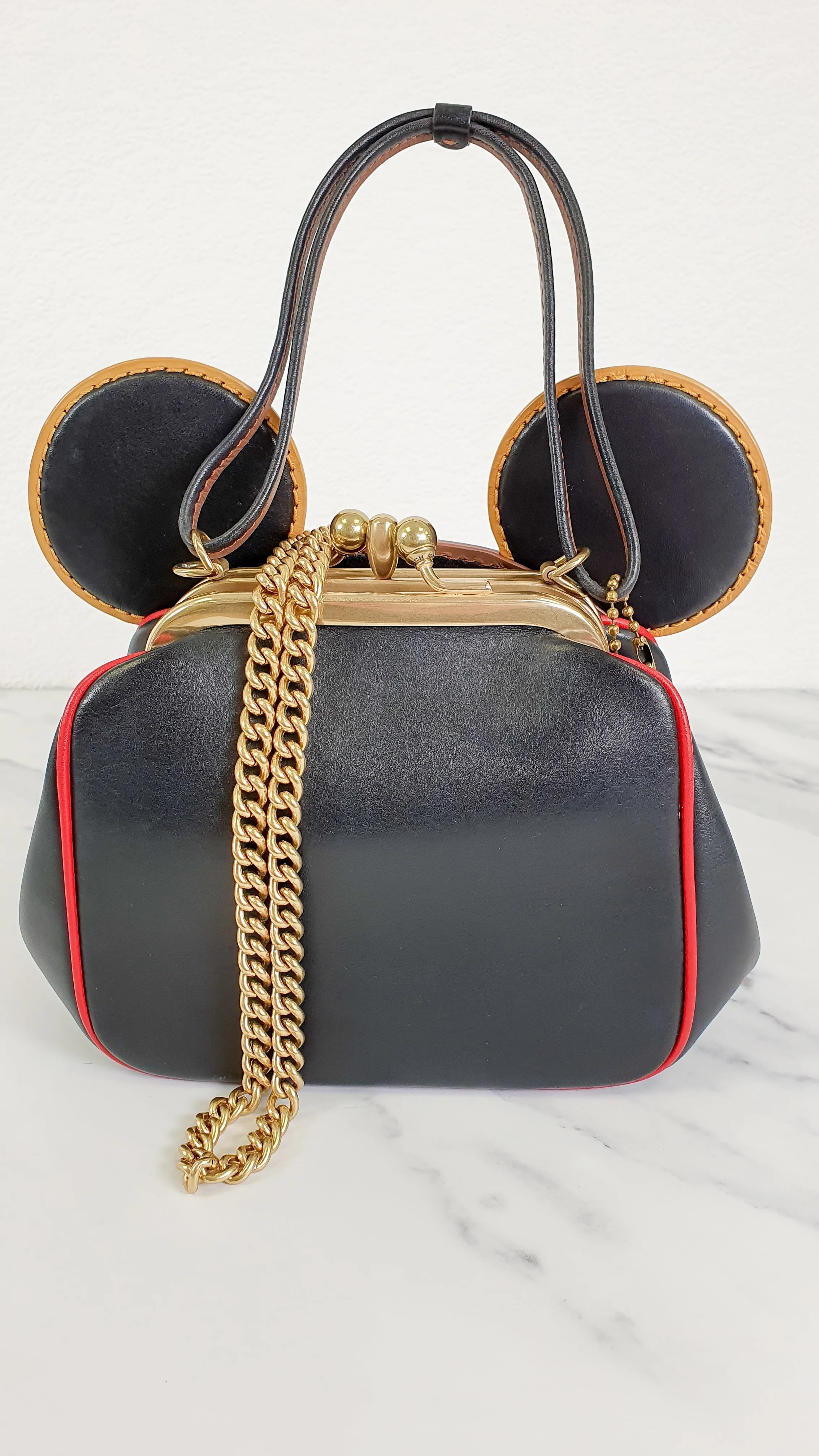 Coach x Disney x Keith Haring Mickey Mouse Ears Bag With Kisslock & Chain Strap LIMITED EDITION - Handbag Coach 4720