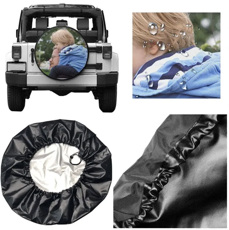 Custom Spare Tire Cover, Personalized Spare Tire Cover, Your Design Wheel Cover for Jeep Trailer RV SUV, Gift for Car Lover, Camping Gift