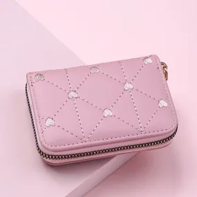 Darianrojas 1 Pc Women Business Card Holder Pu Leather Credit Card Holder Ladies Zipper Pocket Unisex Card Case Zipper Coin Purse