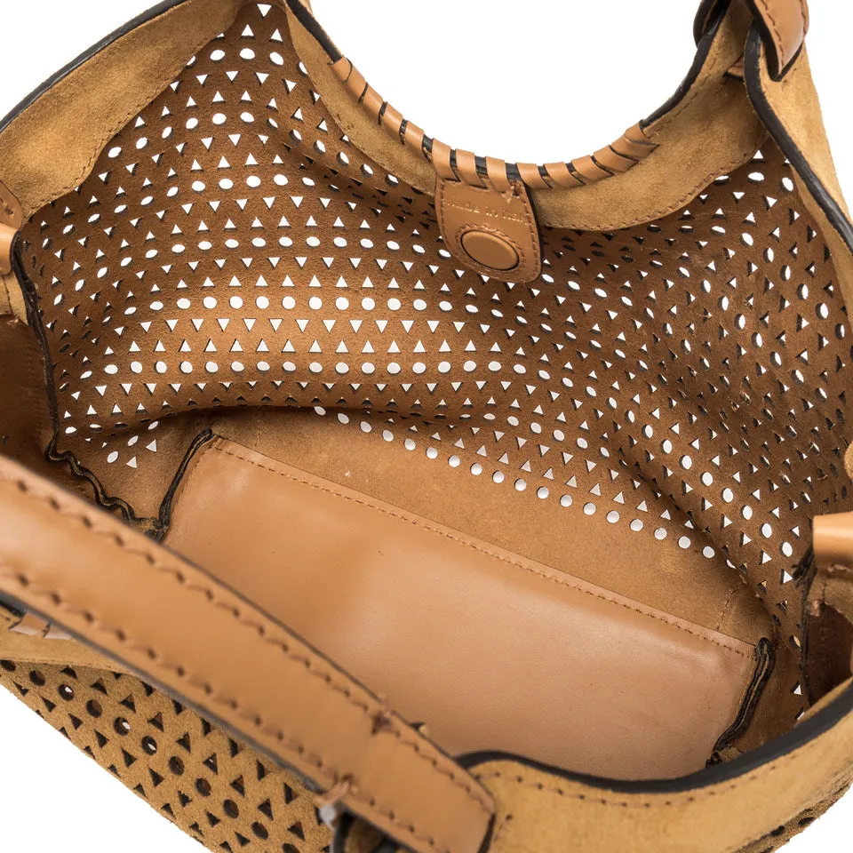 DUA PERFORATED SUEDE SMALL BAG