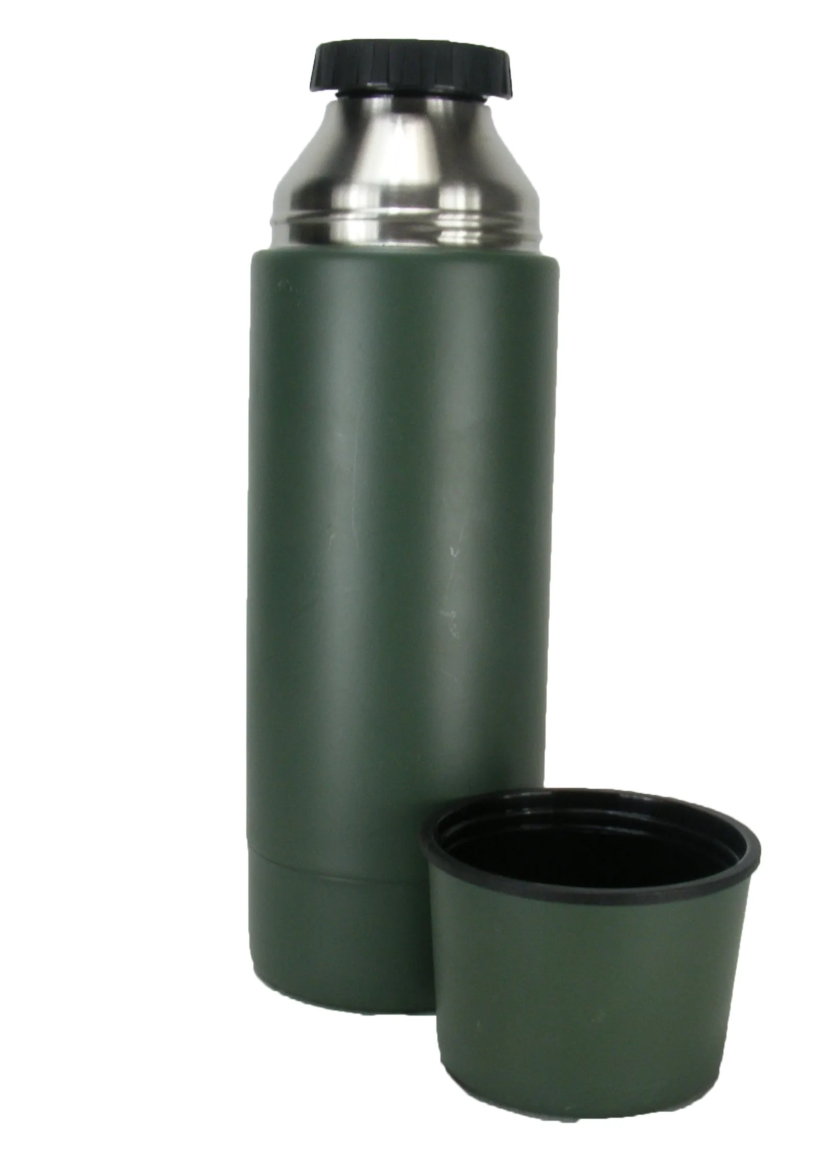 Dutch Army Thermos Flask - Green Painted Stainless Steel - Grade 1