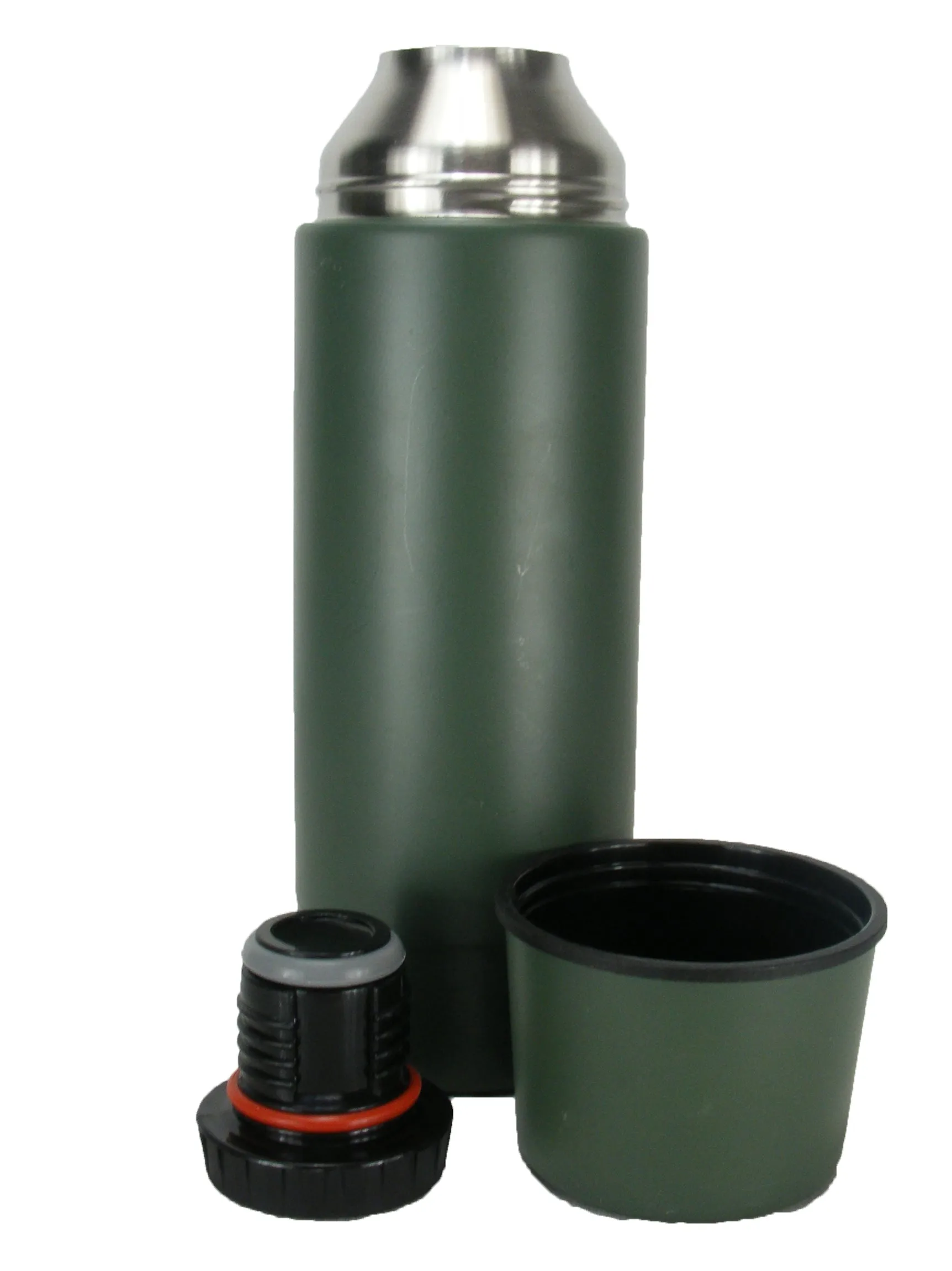Dutch Army Thermos Flask - Green Painted Stainless Steel - Grade 1