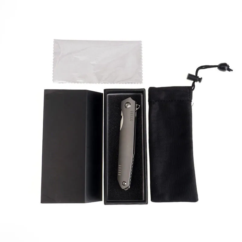 Europe M390 Steel Blade Titanium Alloy Handle Folding Outdoor Camping Knife Business Gift