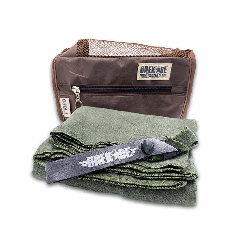 Grenade Soap Co. Microfiber Travel/Camping Towel With Storage Bag