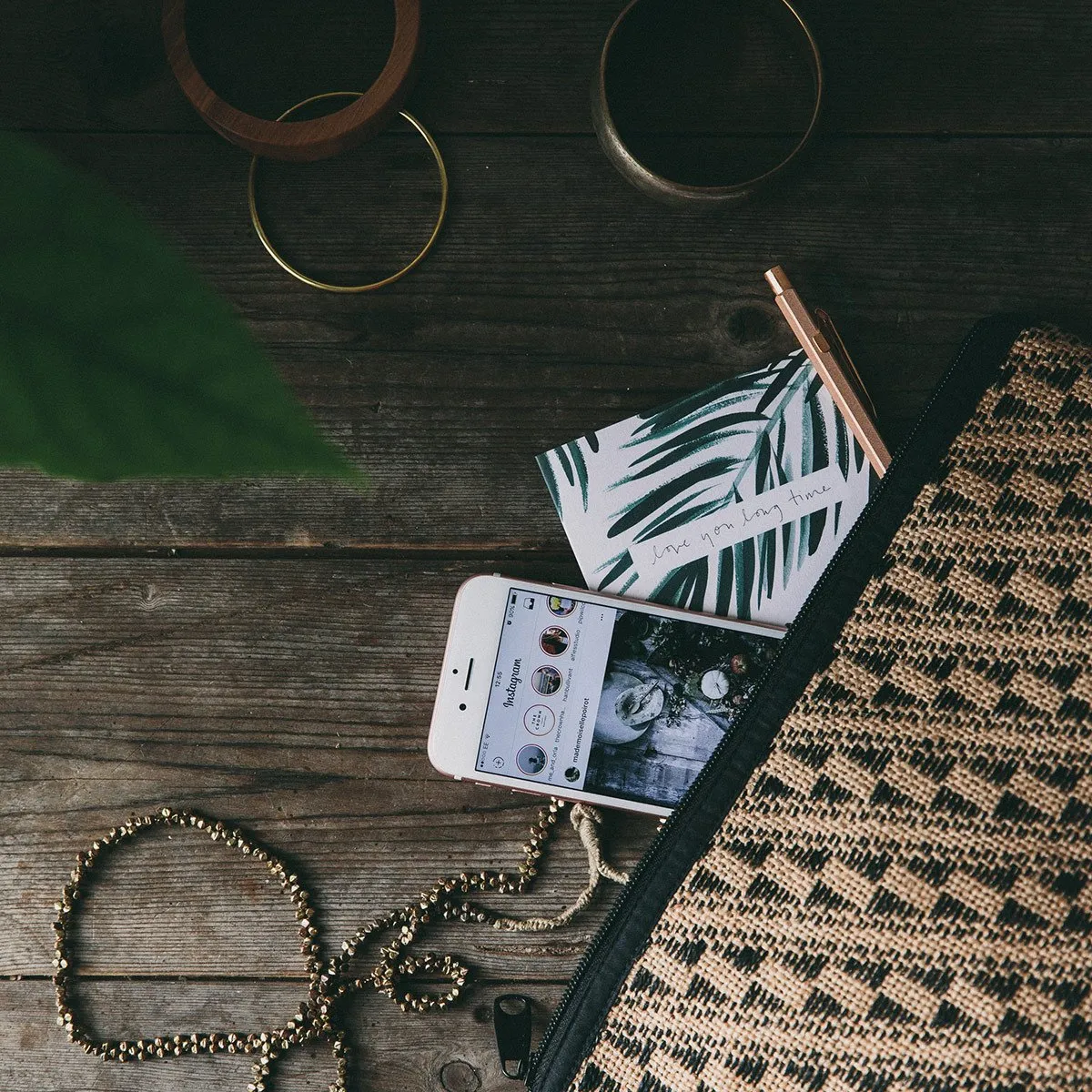 Hand Loomed Jute Clutch Bag