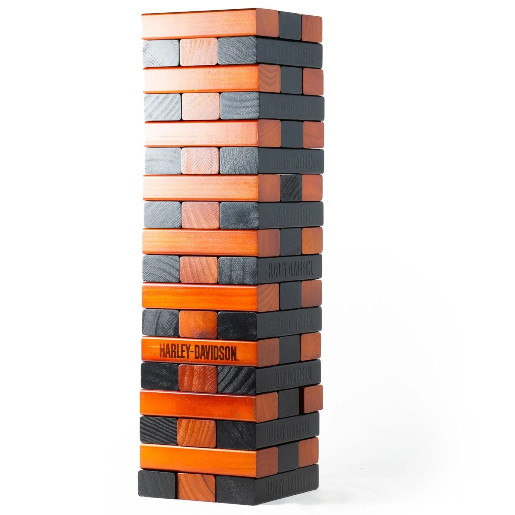 Harley-Davidson XL Tower Stacker, Durable & Water-Resistant Hardwood, 2 ft, Black/Orange DW66122
