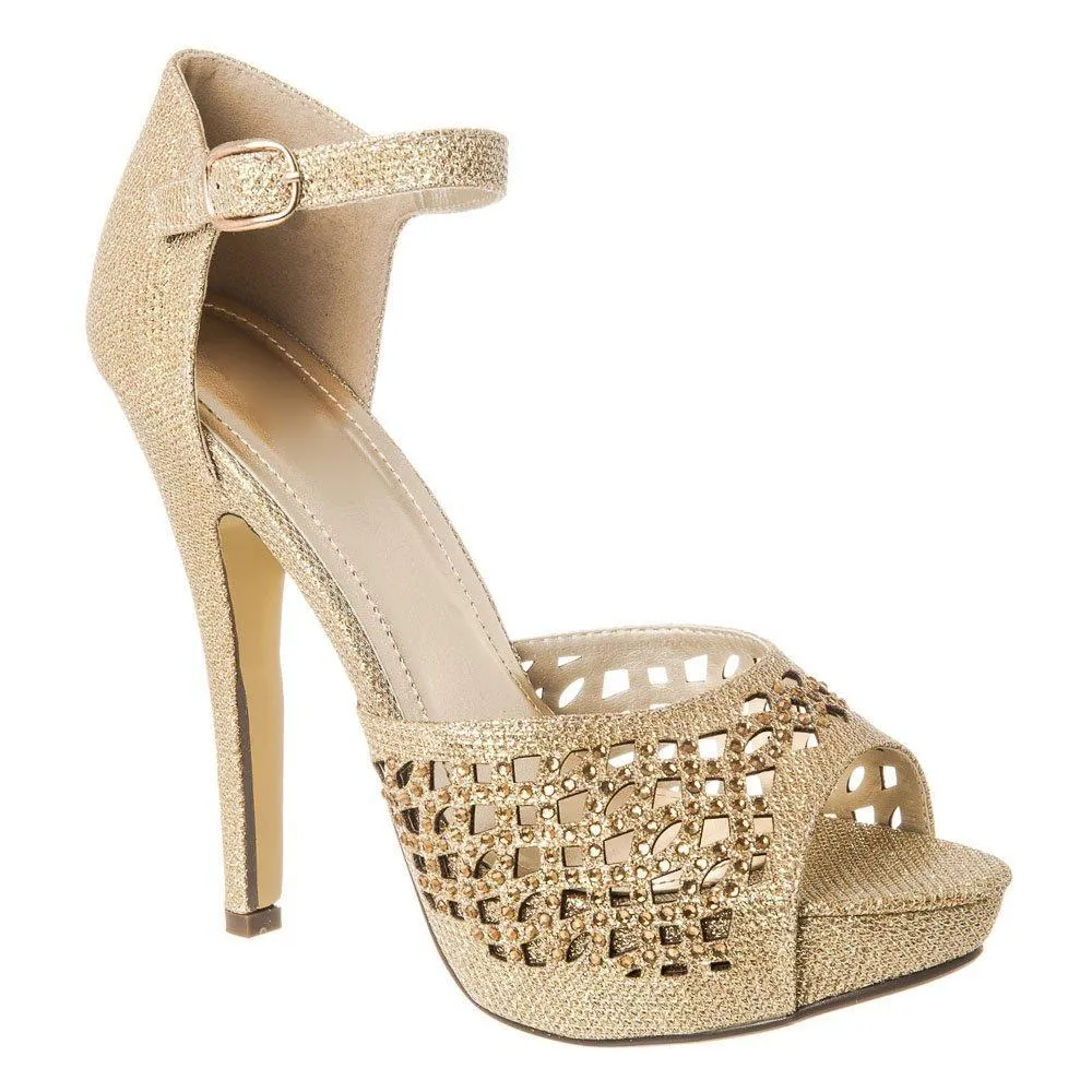 High Heel Open Toe Platform Ankle Strap Sandal