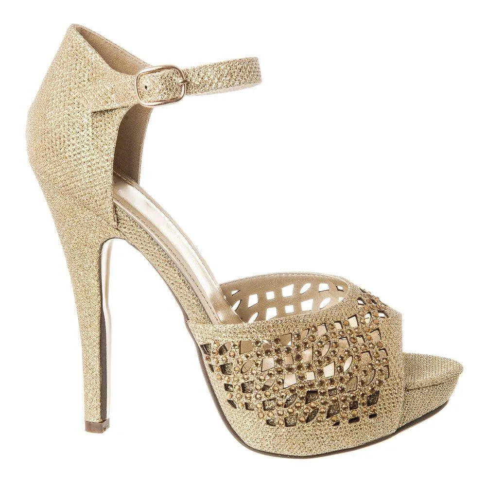 High Heel Open Toe Platform Ankle Strap Sandal