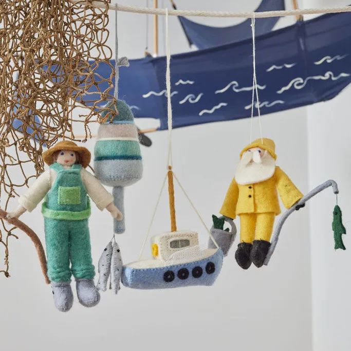Lady Fly Fisher Ornament
