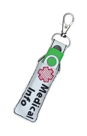 Medical Information USB Holder Bag Tag