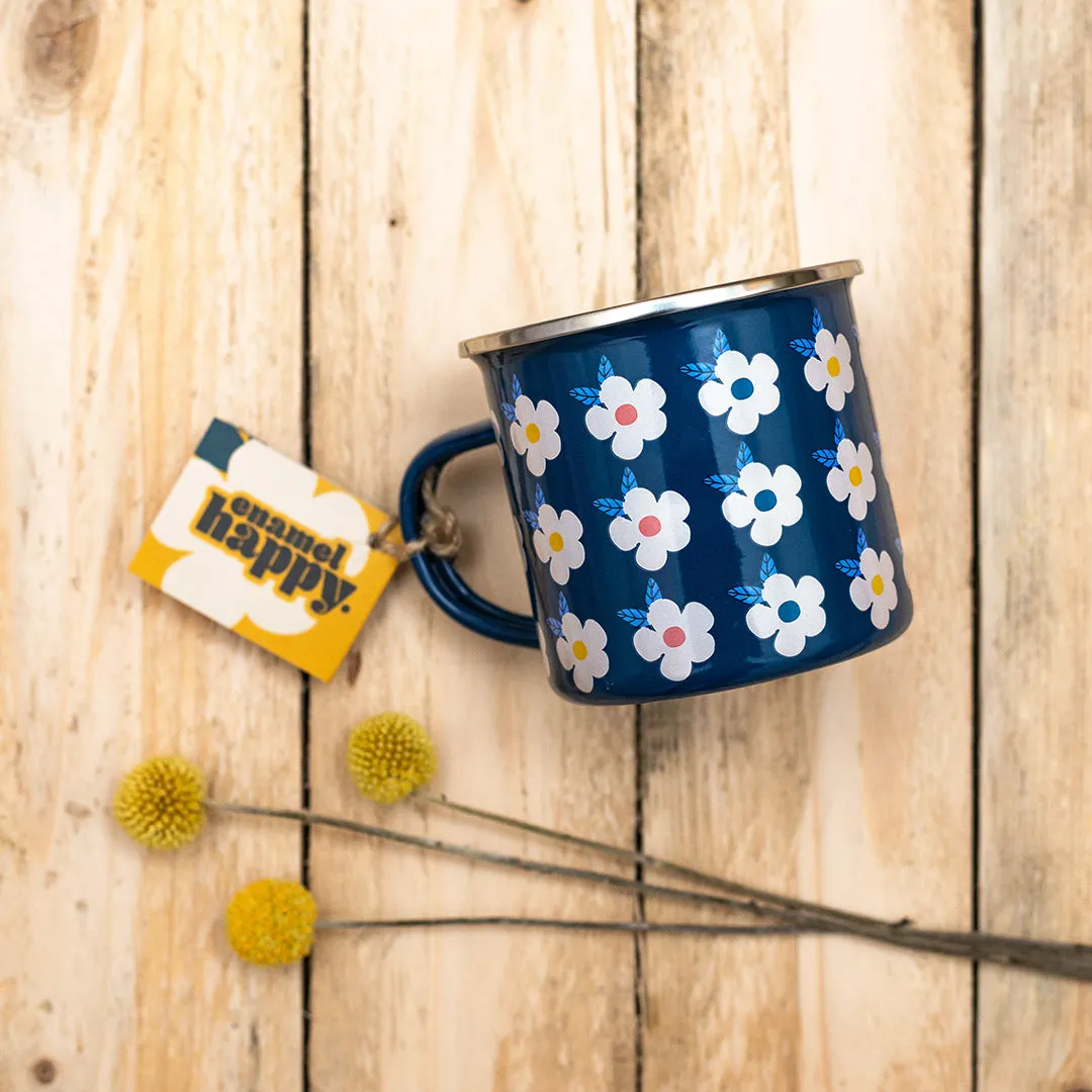 NAVY GIFT BUNDLE Set Blue Campervan Swimming Hiking Gardening Camping Beautiful Pretty Retro Cute Wellies Tin Cup For Her