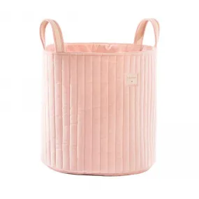 Nobodinoz Savannah Velvet Toy Bag in Bloom Pink
