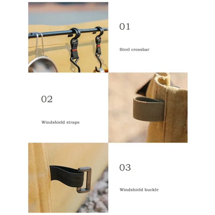 Outdoor Camping Picnic Windshield Picnic Windscreen(Cloth   Bracket)