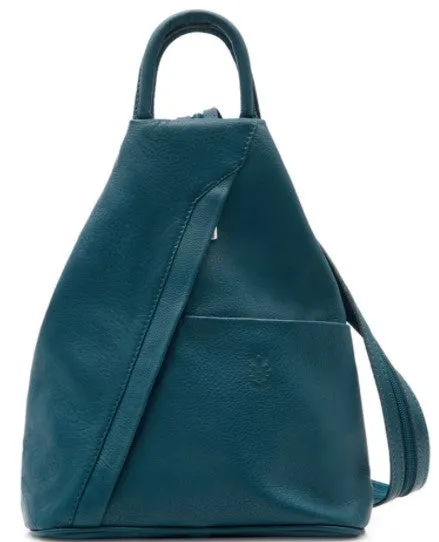 PAMELA     Italian soft leather medium sized backpack