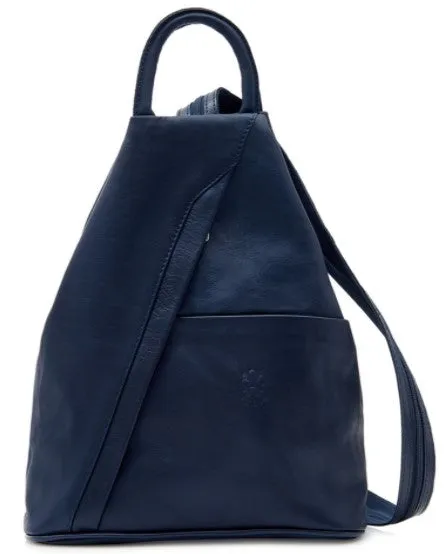 PAMELA     Italian soft leather medium sized backpack