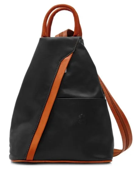 PAMELA     Italian soft leather medium sized backpack