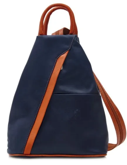 PAMELA     Italian soft leather medium sized backpack