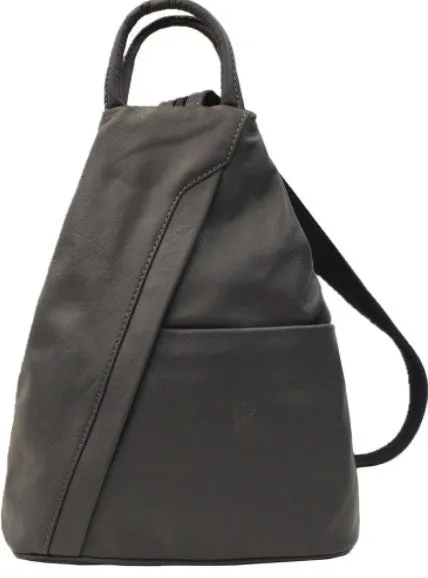 PAMELA     Italian soft leather medium sized backpack