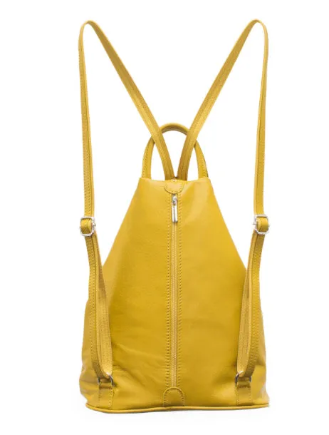 PAMELA     Italian soft leather medium sized backpack